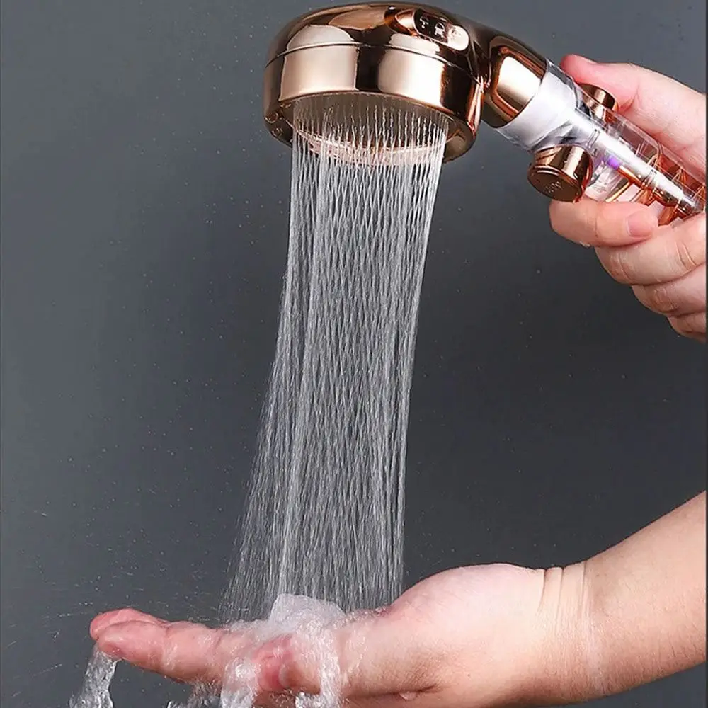 Turbocharged Bathroom Shower Head Three Speed Hand Shower Attachment Pressurized Nozzle Shower