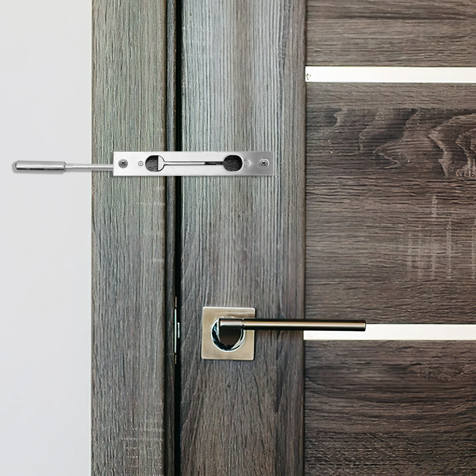 

Stainless Steel Door Latch Hidden Lock System Safety Door Control Mother Child Anti Theft Hardware