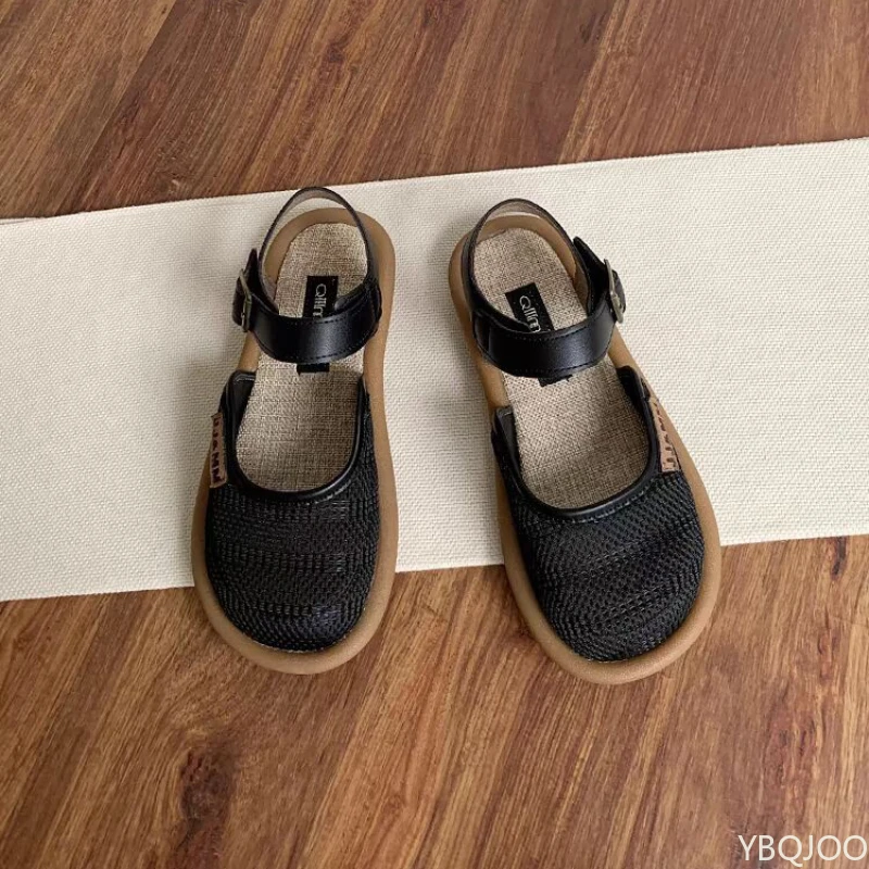 2025 السيدات الصيف الكتان أحذية امرأة باوتو نعال مسطحة الصنادل تنفس مريحة في الهواء الطلق أحذية الشاطئ Zapatos Mujer #4