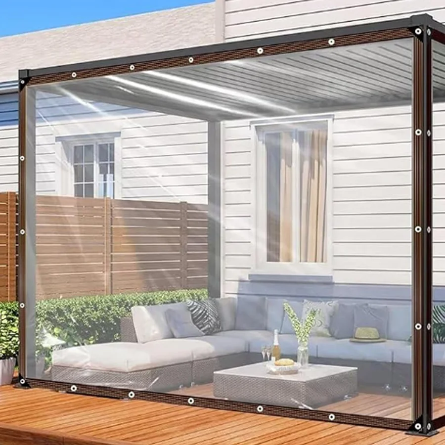 Transparent Tarpaulin Polyethylene Tarpaulin Outdoor Garden Rainproof Cover Patio Cover Chicken Coop Porch Canopy Plant Camping