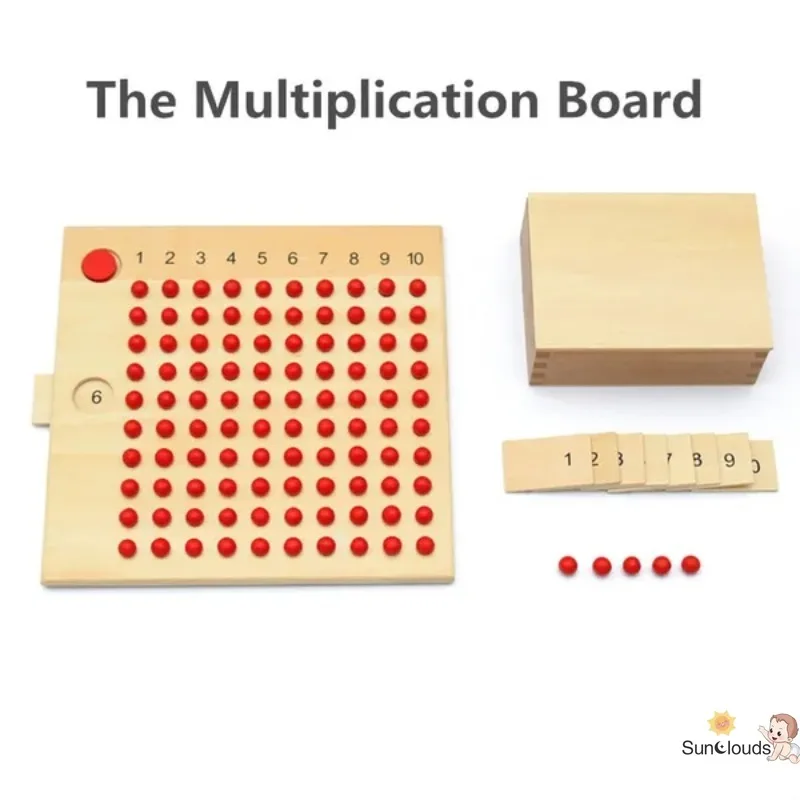 Montessori Mathematics Educational Wooden Toy Multiplication and Division Board Early Childhood Preschool kids toys educational