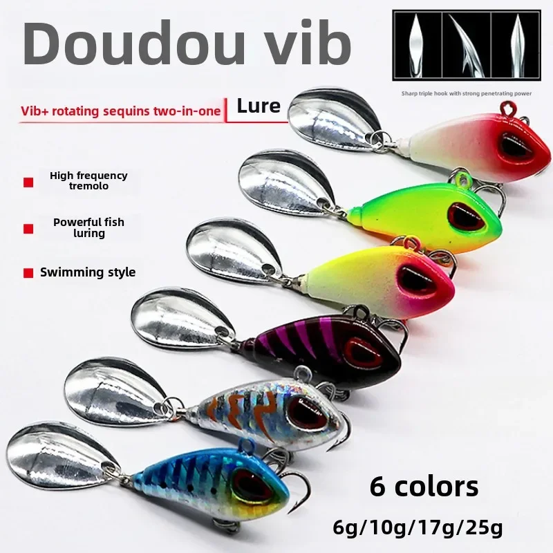 

6\10\17\25g Rotating Metal VIB Vibration Bait Spinner Spoon Fishing Lures Jigs Trout Winter Fishing Hard Baits Tackle Pesca