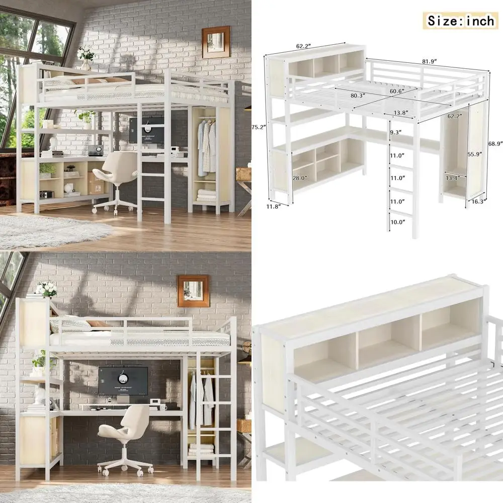 

Стильная кровать-трансформер с полками и ящиками, металлическая кровать-шкаф и стол в комплекте, прочные кровати для всех возрастов, компактные и бесшумные, экономия пространства