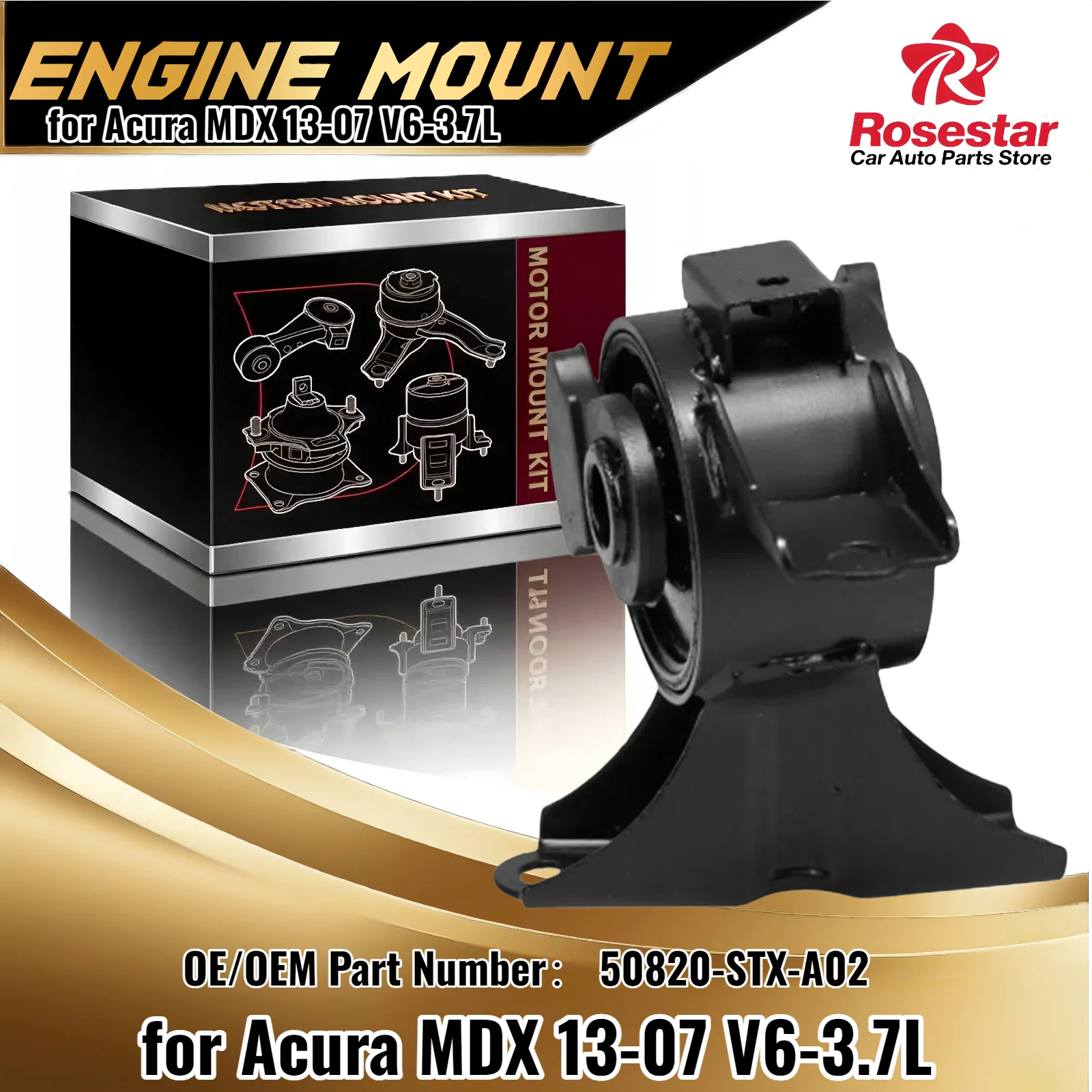 

1 шт. A65016 правая опора двигателя для Acura MDX 2007-2013 V6-3.7L | Номера запасных частей: 10044, EM-5992, 50820-STX-A02