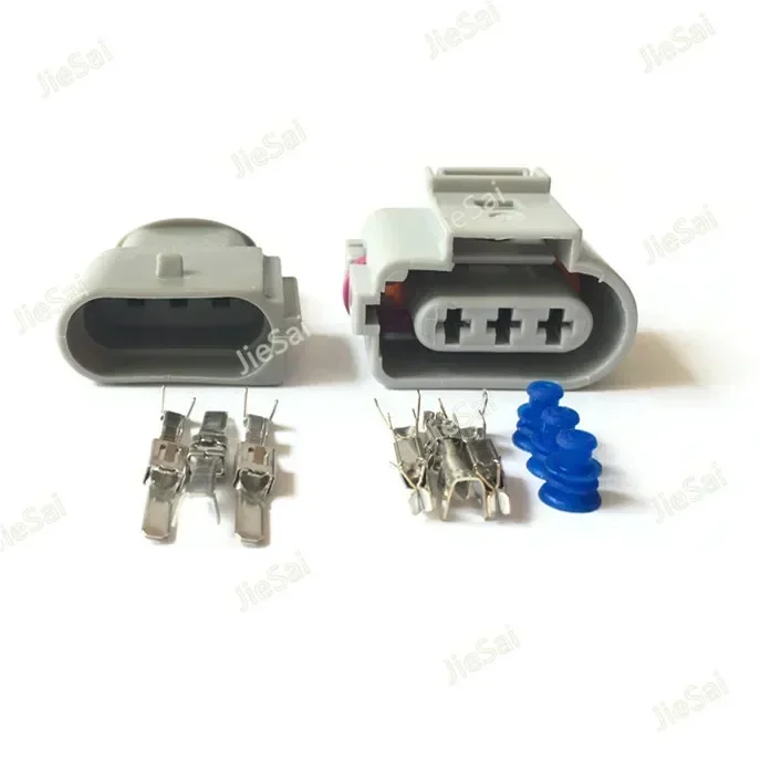 1J09737236 1J0973723G 3 Pin3.5 Auto Fog Lamp Light Socket Crankshaft Sensor Connector Female Male With Terminals For VW