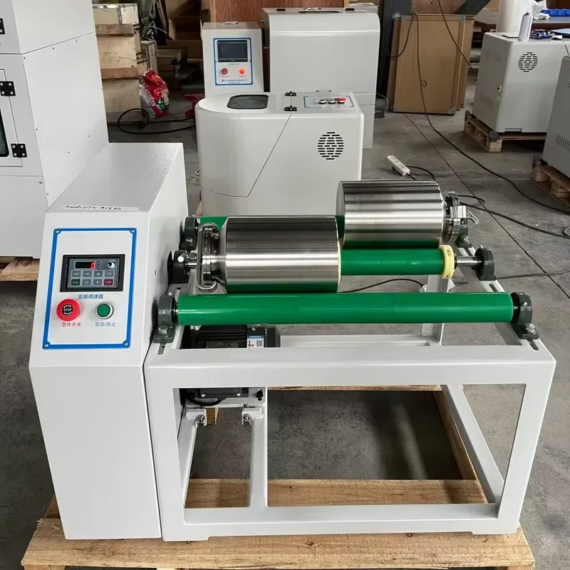 i Industrial 4 Station Roll Ball Mill Laboratory Jar Mill Roller Grinding Machine Variable Speed Milling Equipment for