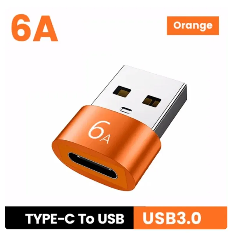 6A USB na typ C OTG adaptér 120W USB-C pánský na type-c ženské nabíječka konvertor pro macbook Samsung datový dopravovat