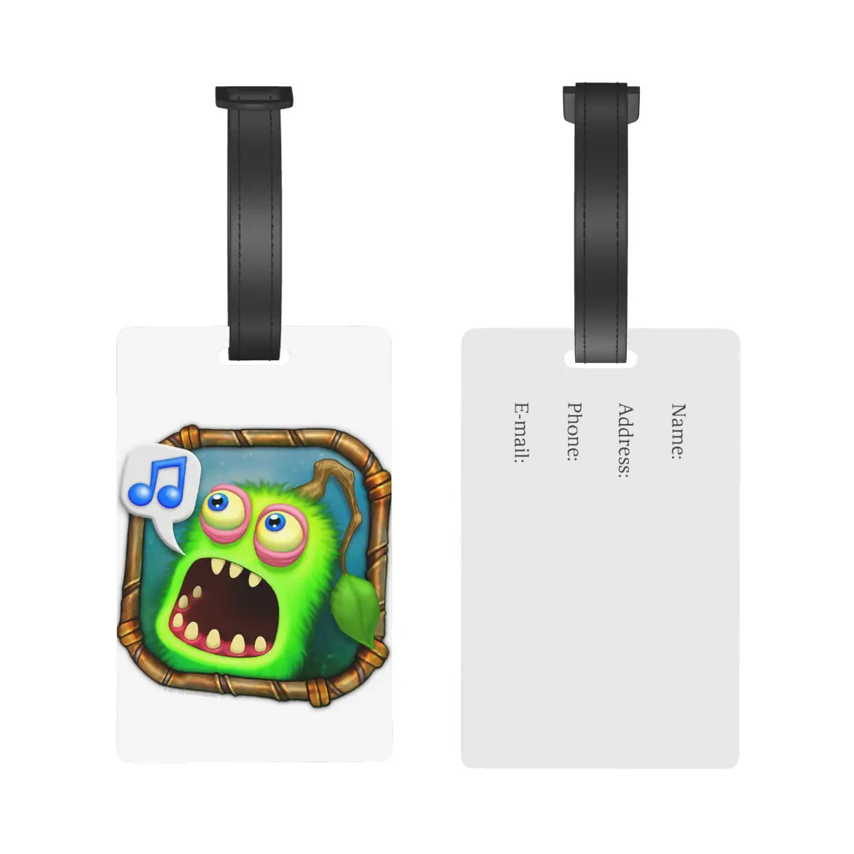 Wubbox My Singing Monsters Luggage Tags Suitcase Accessories Travel Baggage Boarding Tag Portable Label Holder ID Name Address