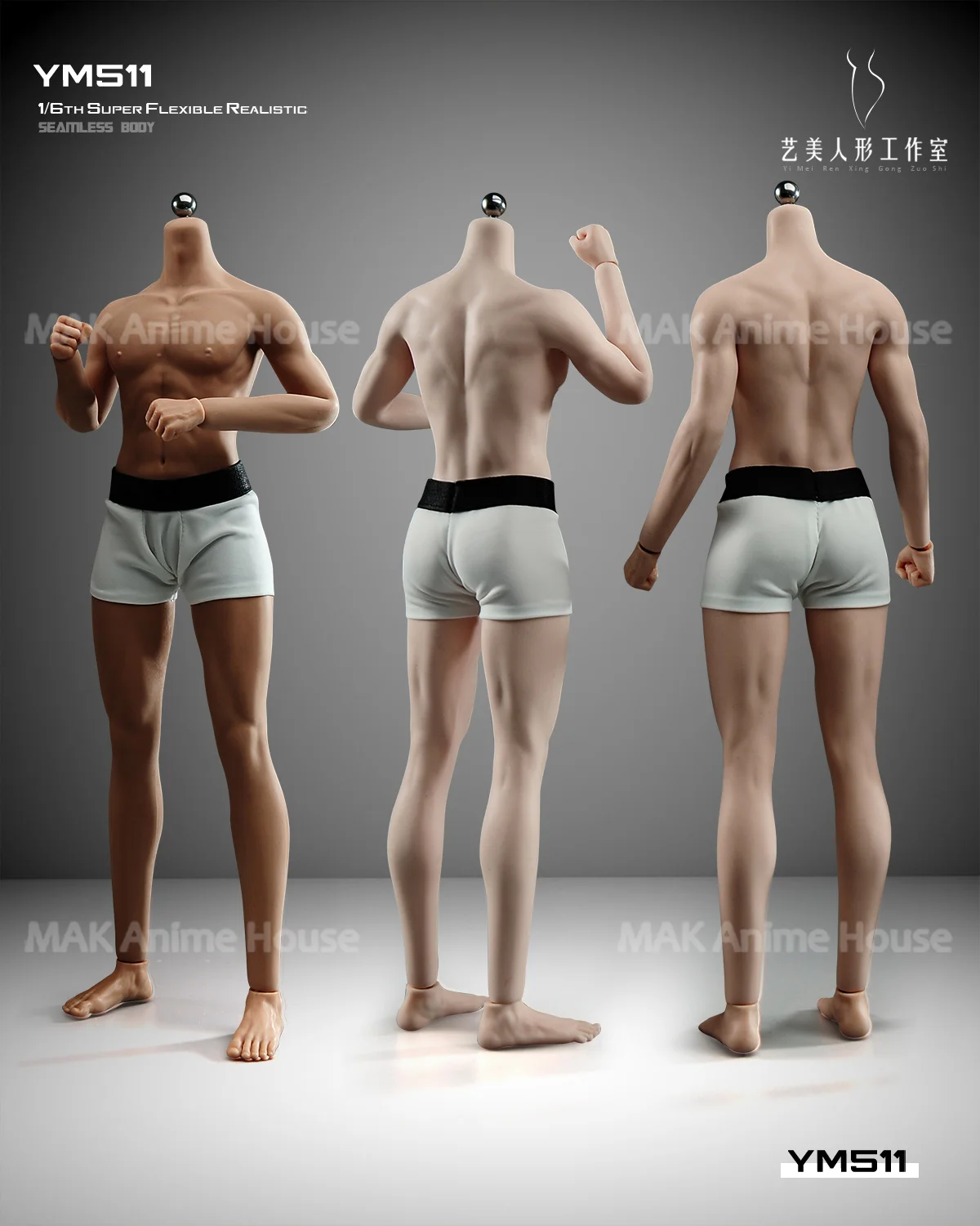 YM511 1/6 Schaal Flexibele Naadloze Realistische Dunne Spierlichaam Fysiologische Details Model 12 "Man Action Figure Soldaat Pop Speelgoed