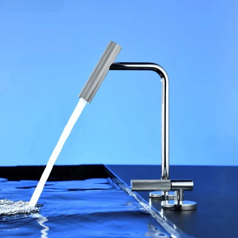

Single Handle Bathroom Faucet Modern Water-Saving Brass Sink Faucet with Ceramic Cartridge, Anti-Scale Easy Installation