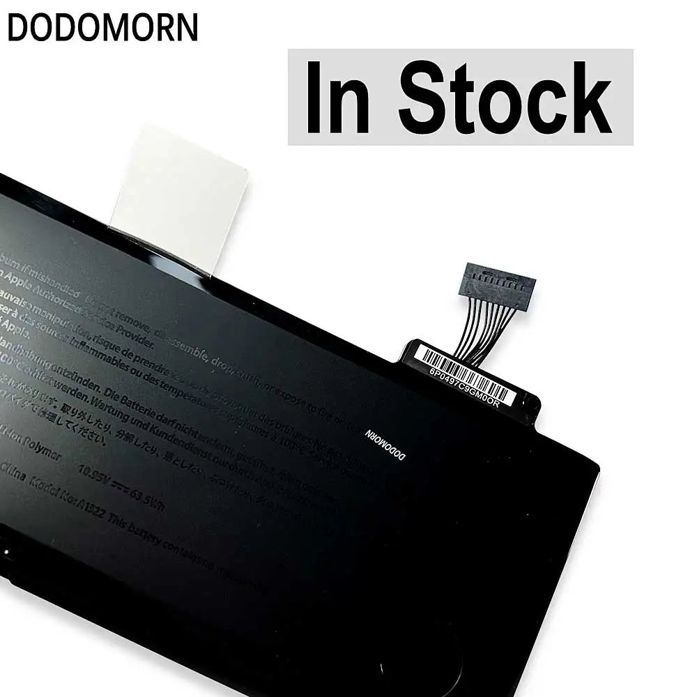 DODOMORN 맥북 프로용 배터리, A1322, 13 인치, A1278, 2009, 2010, 2011, 65.5wh, 신제품