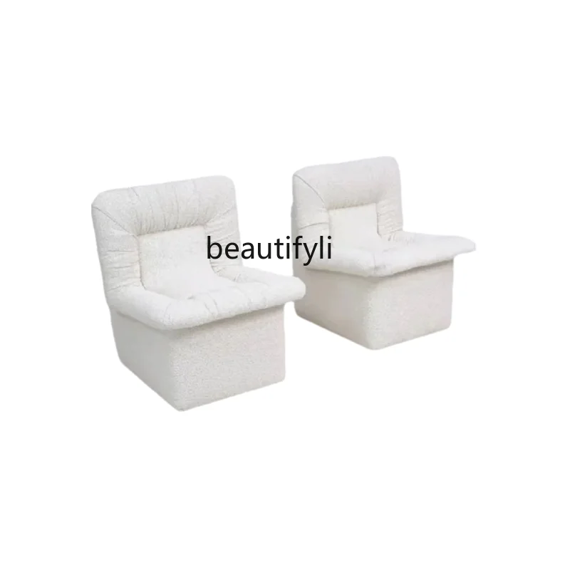 

Lambswool Couch French Cream White Living Room Armchair B & B Leisure Chair