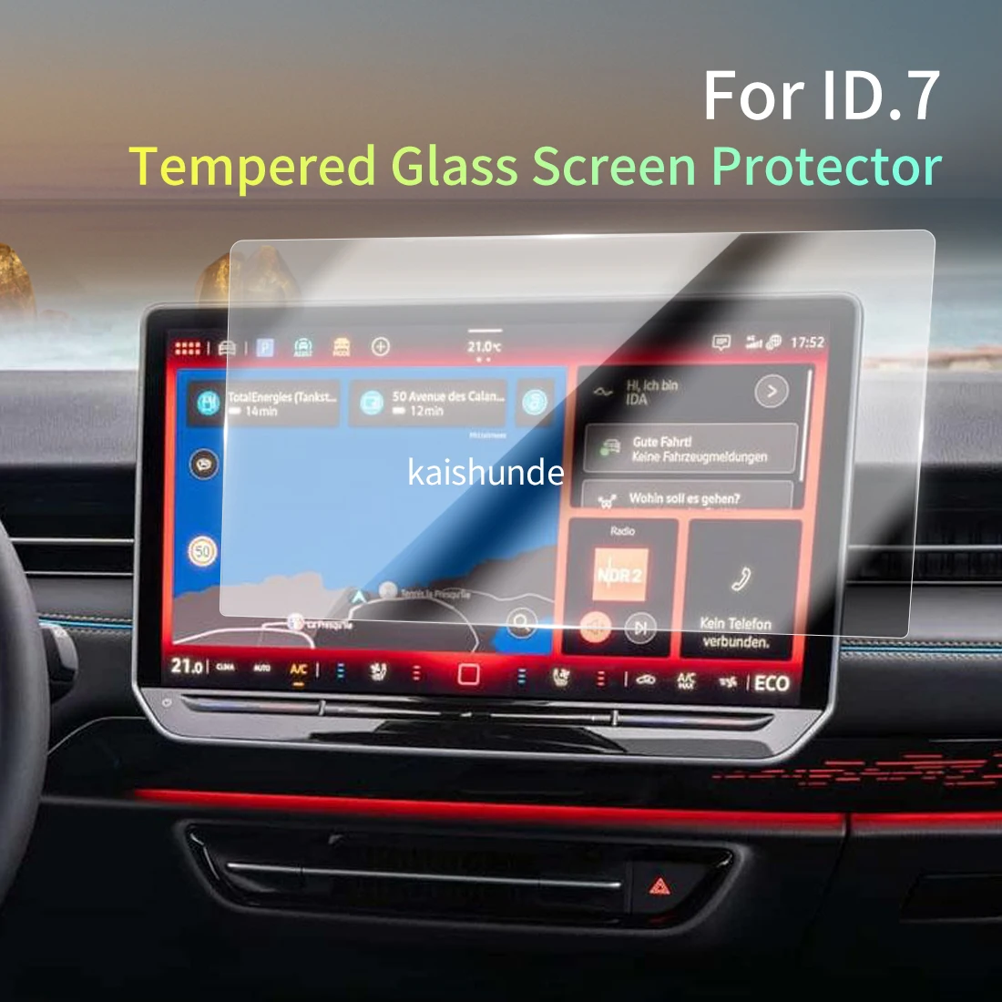 Car Stickers Meters Protector For 26 VW ID7 Tempered Glass Protective Film Display Navigation Vehicle