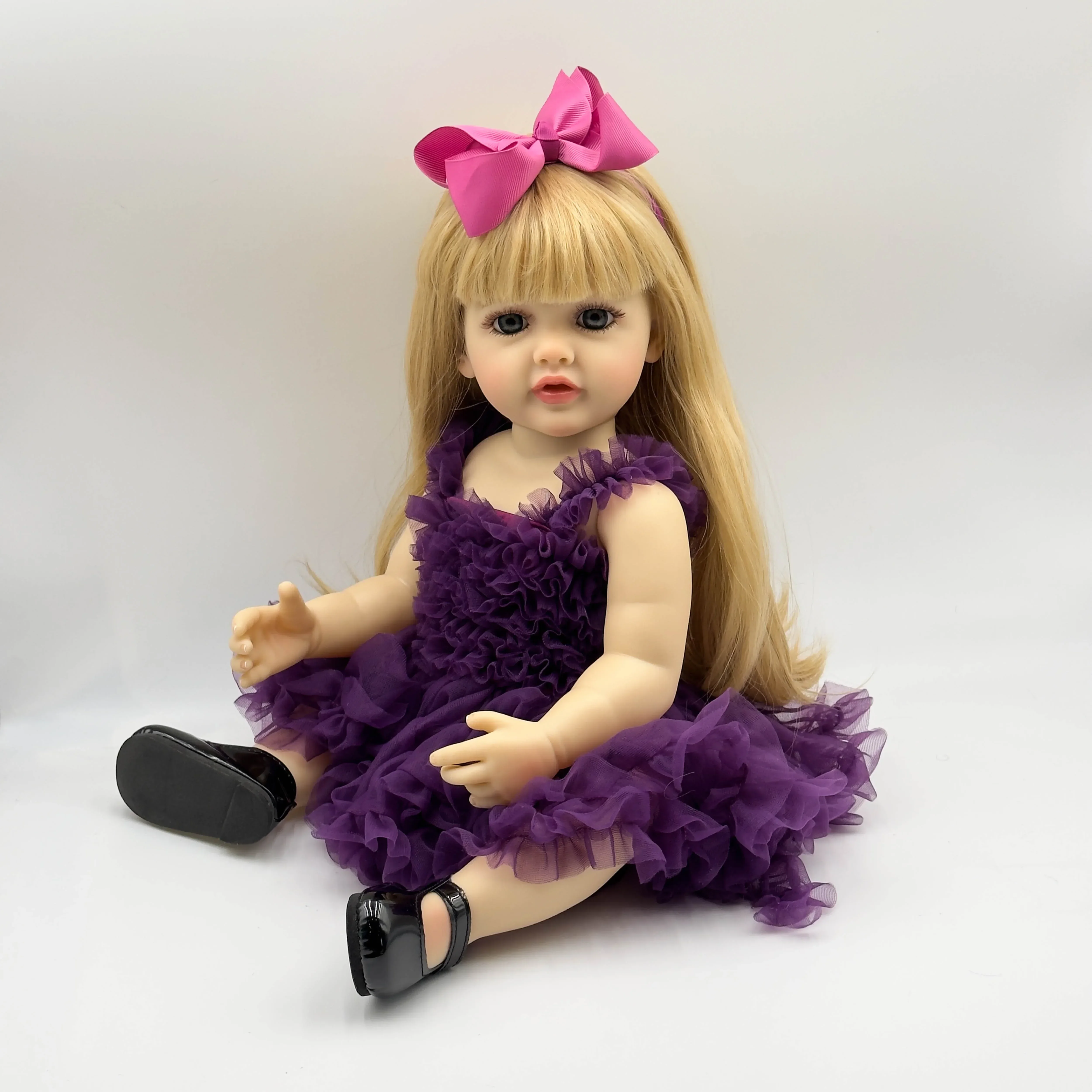 NPK-Full Body Betty Soft Silicone Vinyl Reborn Toddler Girl, Aole Princess, Lifelike Baby Butter, Christmas Gift for Grils, 55cm