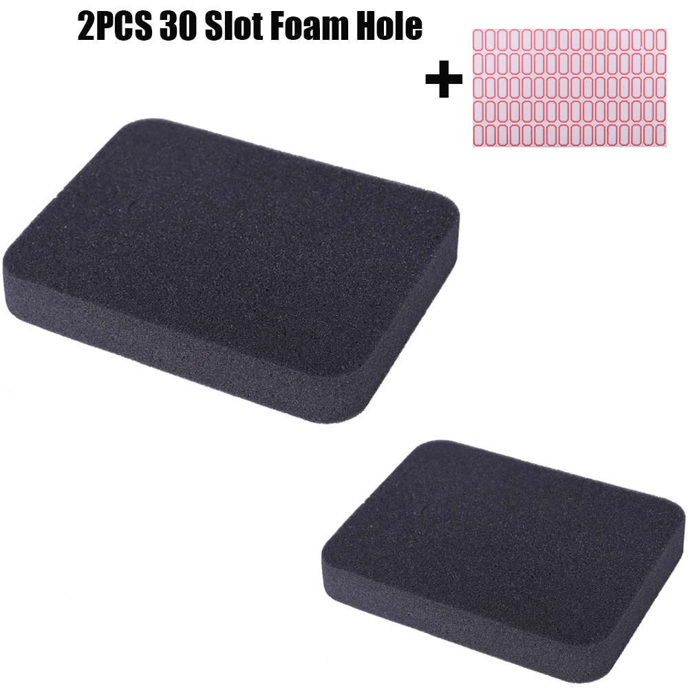 30-Fächer Schaumstoff-Organizer mit herausnehmbaren Trennwänden für 15ml/10ml Nagellacke und ätherische Öle - Bodenteil nicht enthalten – Detail 1
