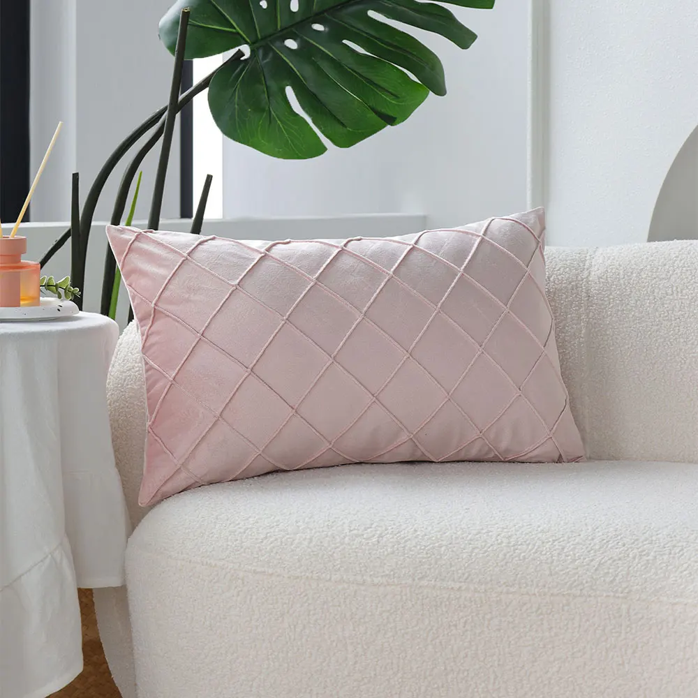 Soft Sofa Pink Cushion Cover Nordic Style Living Room Decorative Pillowcase Back Pillow Cover Skin-friendly Funda Cojin Hogar
