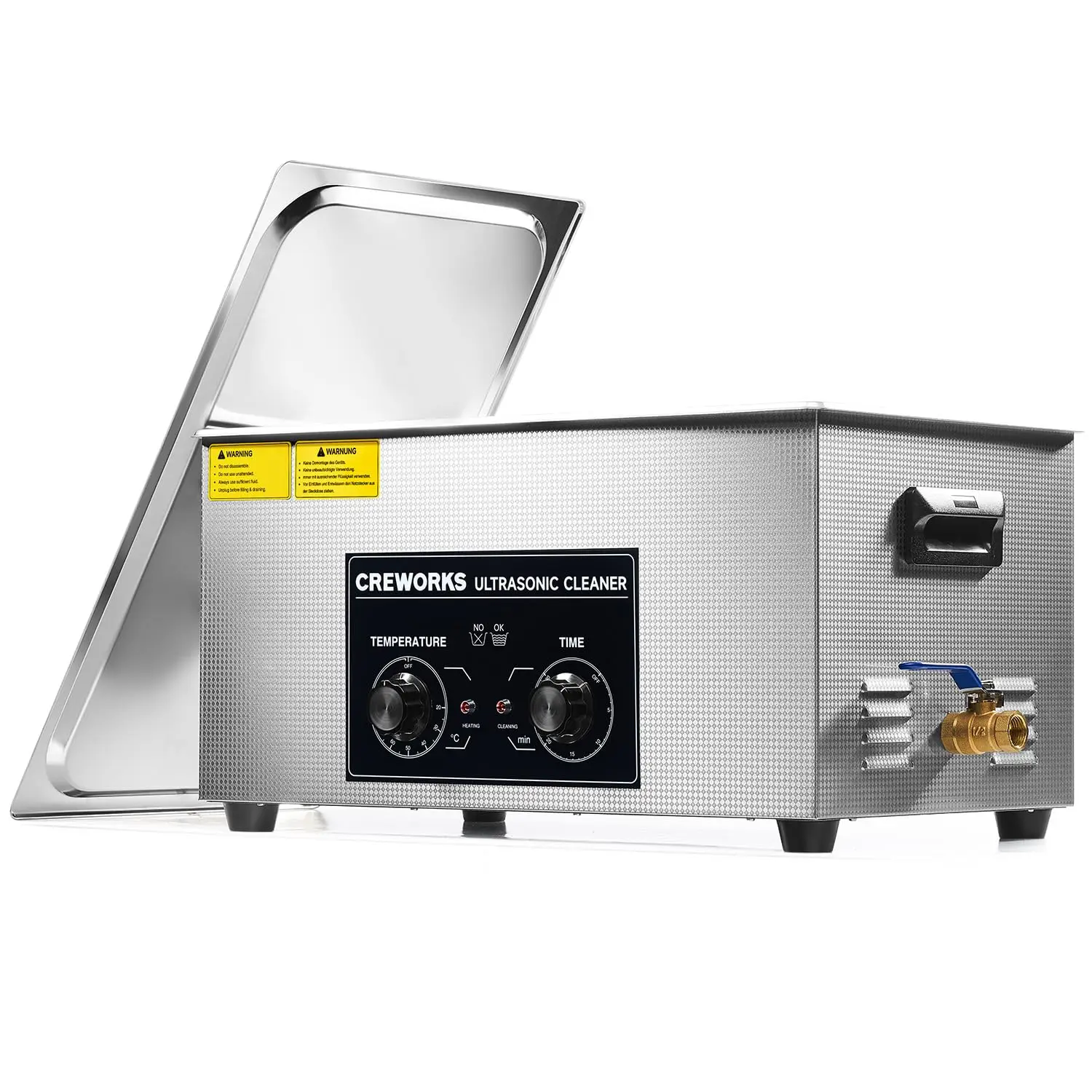 Cleaner with Heater and Timer, 480W 22L Professional Ultrasonic Cleaning Machine, 5.8 gal Stainless Steel