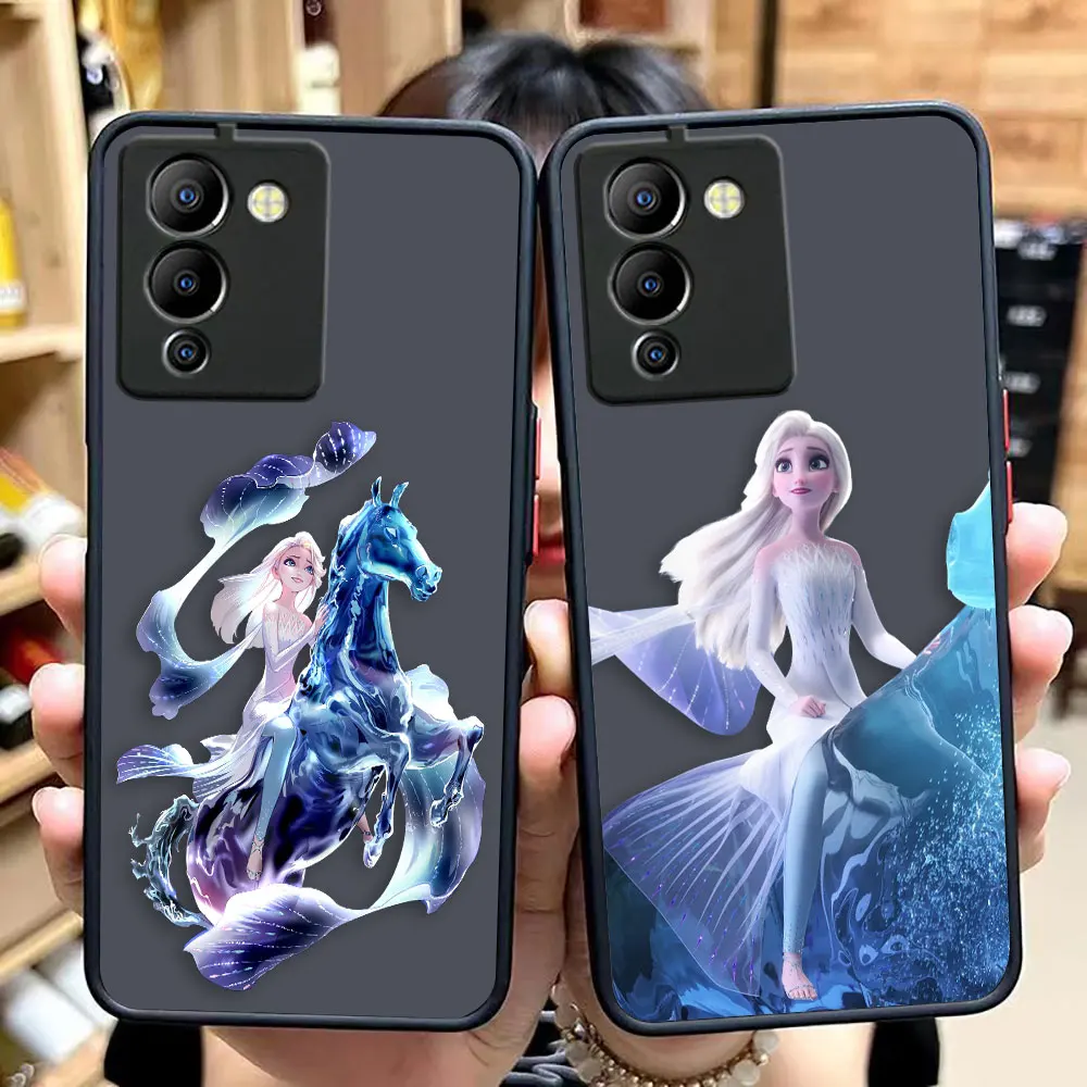 Matte Case for infinix NOTE 30 12 G96 11 10 8I 8 7 SMART 4 SPARK 8 8P 5 PRO Case Funda Coque Capa Shell Frozen Elsa Anna Cartoon