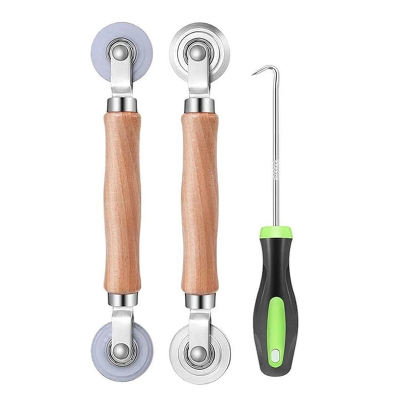 Kit de reparación de puertas de pantalla de ventana, kit de reemplazo de pantalla de ventana con rodillo de rodamiento de acero/nylon