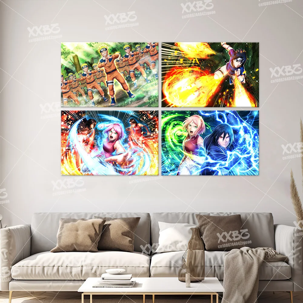 NARUTO Anime Poster Uchiha Sasuke Painting Hatake Kakashi Home Decor No Frame Uchiha Itachi Canvas Picture Wall Art Wallpaper