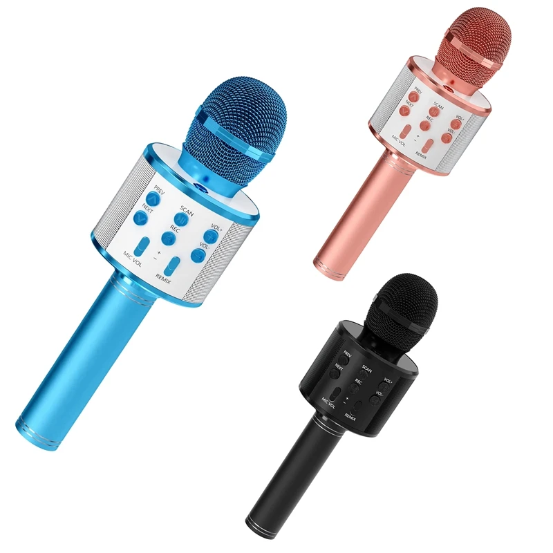 Kids Microphone,Portable Handheld Wireless Bluetooth Karaoke Microphone,For Boys&Girls Gift For Birthday Party