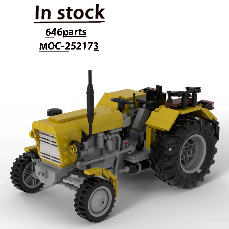 

MOC-252173 Urban Retro Agricultural Tractor Building Block Model 646 Parts MOC Boys' Children's Birthday Christmas Toy Gift