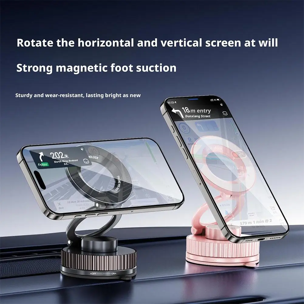 Pieghevole ‌ Supporto per telefono per auto 360 °   Regolabile ‌ Supporto per auto Magsafe ‌   Con forte ‌ Supporto a ventosa ‌   Vestibilità universale per tutti gli smartphone