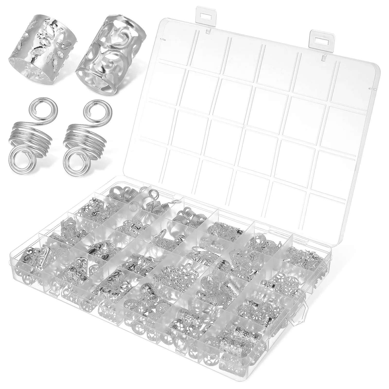 

1 Box Hair Accessories for Braids Exquisite Braid Hair Rings Versatile Braiding Accessories for Stage Performance Wedding Daily