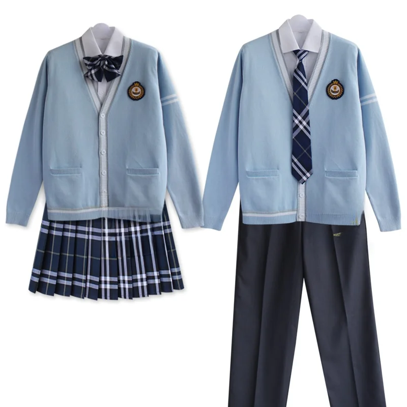 

British Style School Uniform Set Jk Uniform Couple Matching Parent Child Matching Long Sleeve Polyester Spring Summer Collection