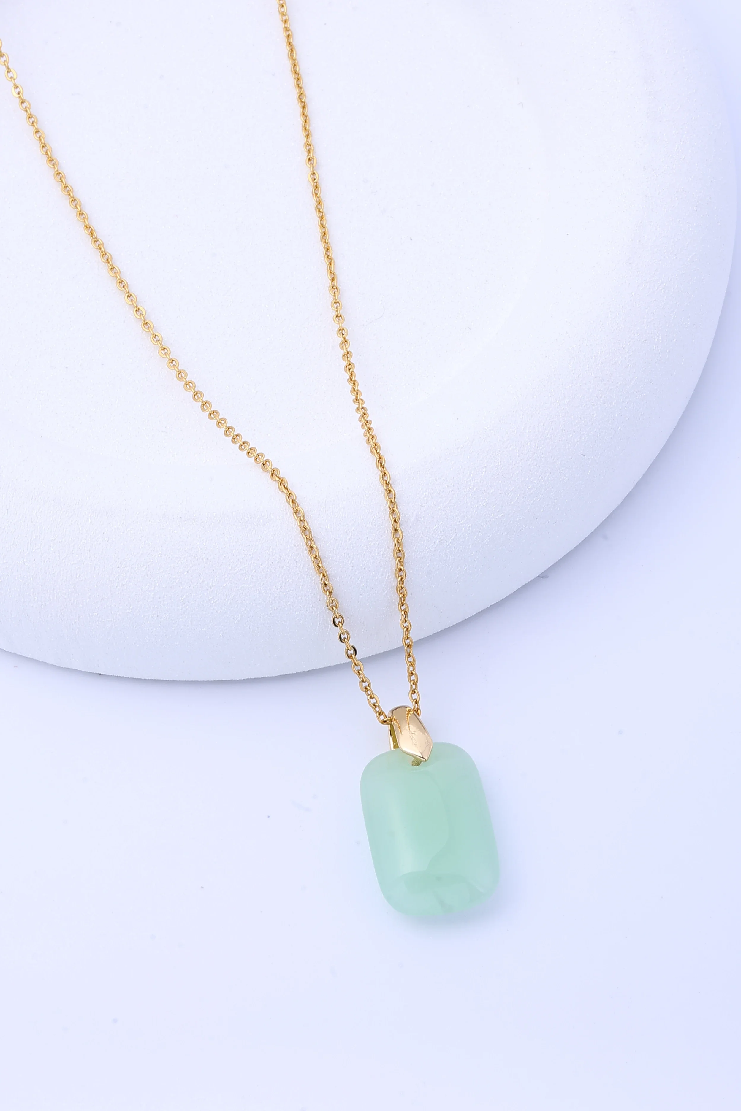 Chinese imitation Hetian jade copper coin nothing brand pendant retro temperament simple and versatile high-end titanium steel n