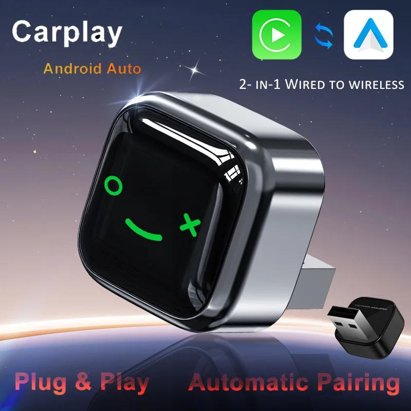 무선 CarPlay 안드로이드 오토 AI 박스 차량용 5G 와이파이 HD 스트리밍 기기 이미지