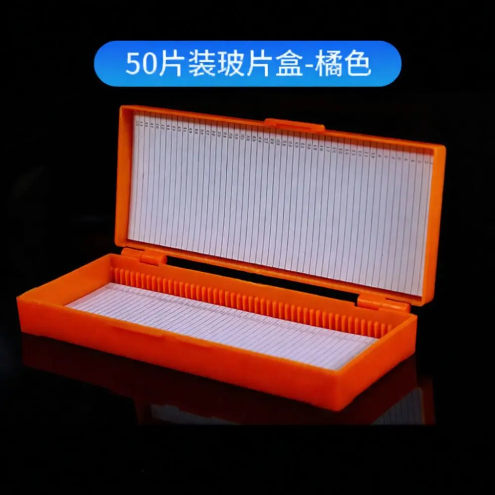 Microscope Slide Box Holder Laboratory Pathology Specimen Storage Organizer Container Secure Buckle Case For Science Experiment