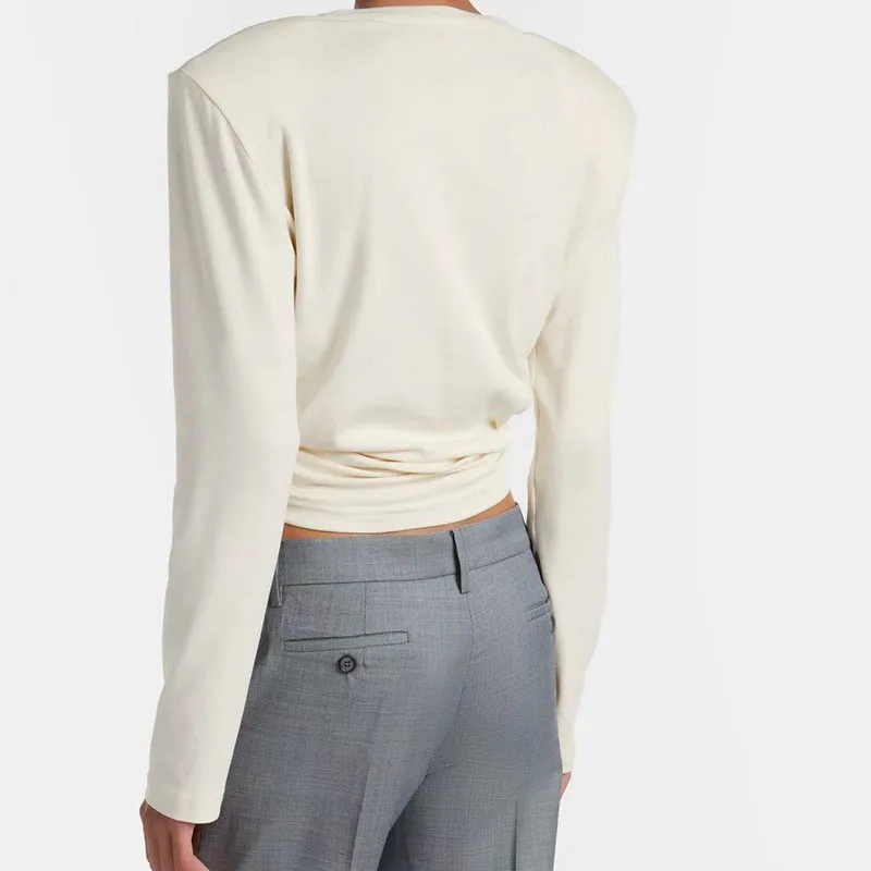 2026 New Women's Knitwear: Stretchy, Fitted, Long-Sleeve Top; Short-Sleeve, Crew-Neck, 100% Cotton Pullover; Women's T-Shirts,