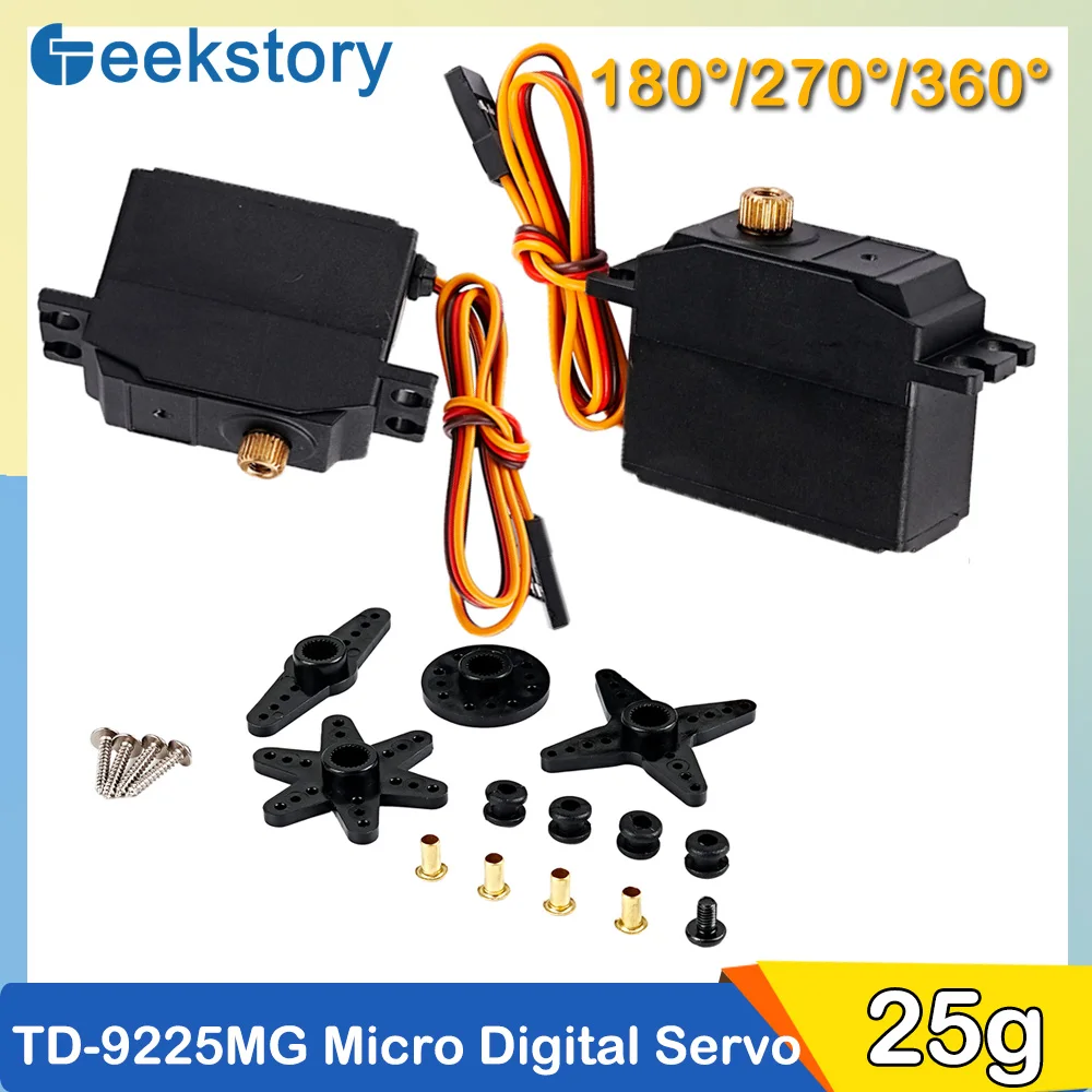 25g Micro Digitale TD-9225MG Servo 270/360/180 Graden Koolborstelmotor Servo's DIY Power Functies Onderdelen voor Auto's Drones Robots