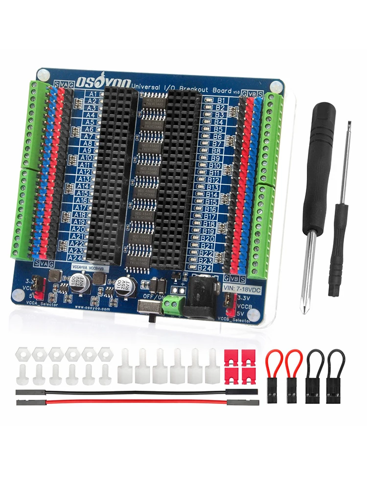 OSOYOO Uniwersalna płytka rozszerzeń IO – Platforma rozszerzeń GPIO i debugowania dla Arduino Nano, ESP32, ESP8266 NodeMCU, Raspberry Pi — zdjęcie produktu 7