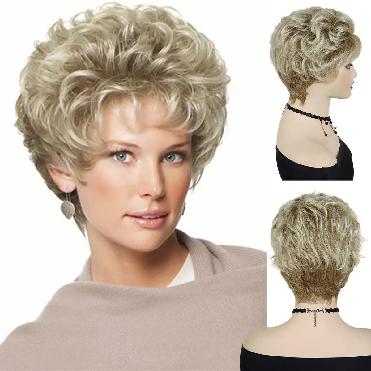 

4 Inches Light Blonde Wave Wig, Heat - Resistant & Breathable, Ideal for Daily Commute & Professional Office