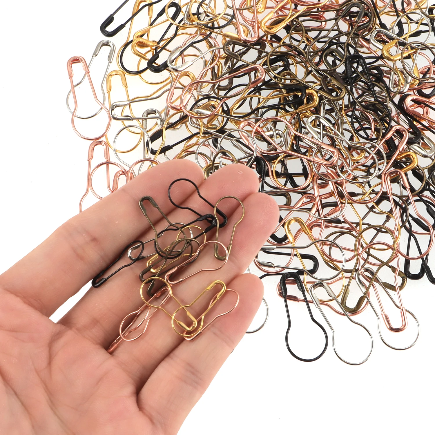 100/1000 قطعة إبرة معدنية إبرة كروشيه اكسسوارات اليقطين سلامة إبرة قفل الحياكة علامة تسمية كليب قفل مشبك أداة الخياطة #3