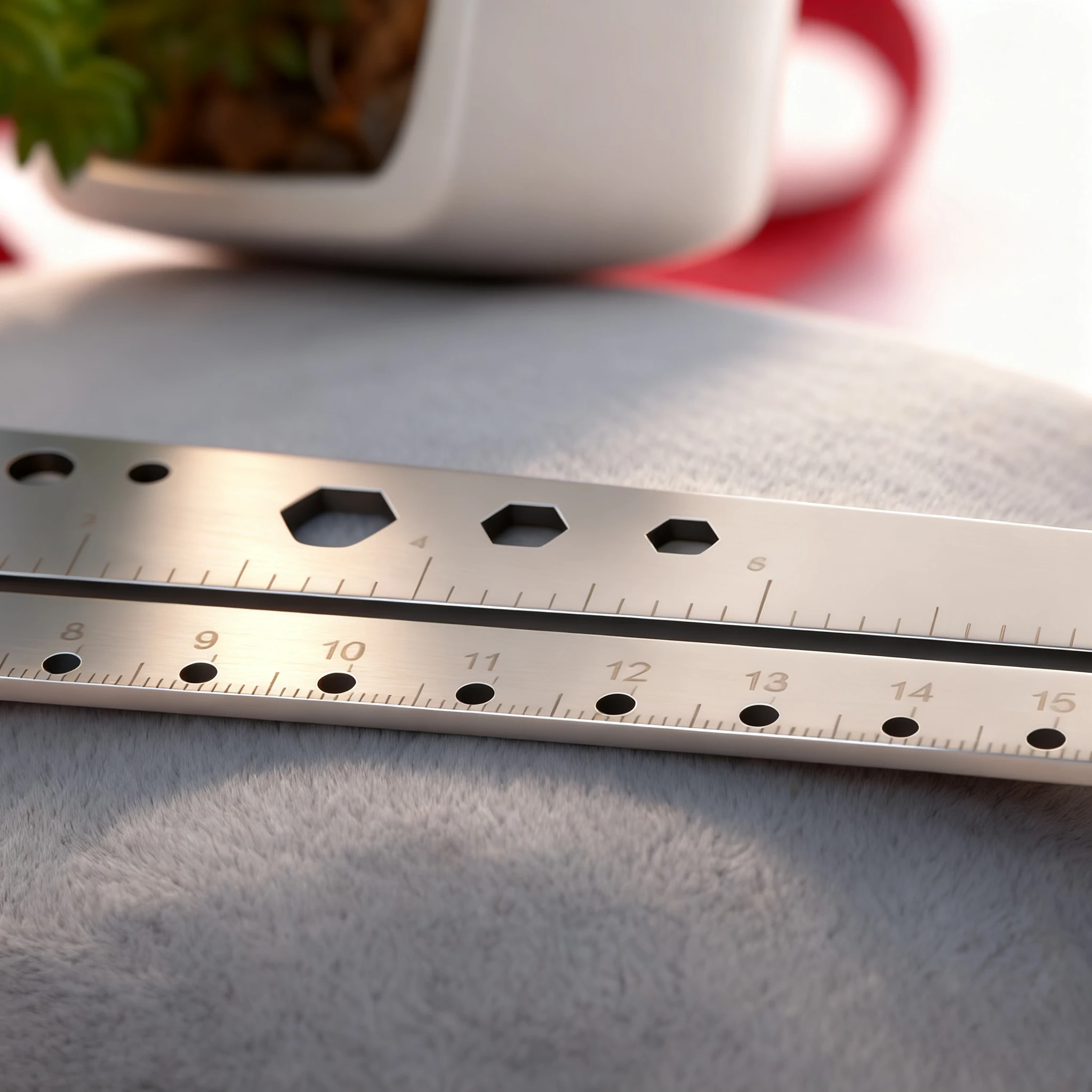 다기능 자 스테인리스 스틸 도구 스케일 자 사무실용 컴퍼스 각도기 육각형 EDC 야외 도구 DIY 측정 도구