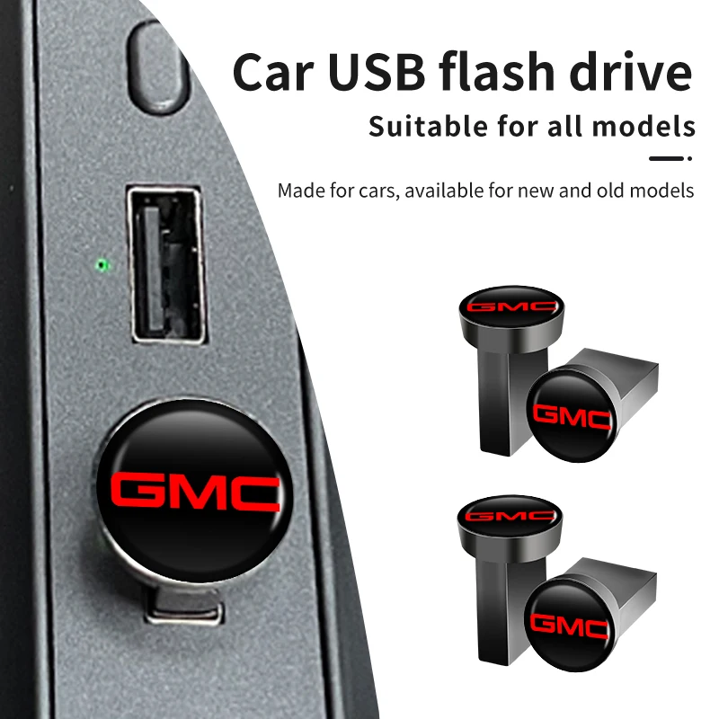 Unidad Flash USB para coche, pegatina de memoria de almacenamiento portátil, 32G/64G/16G para GMC Savana Graphyte Yukon Envoy Granito Hummer Ev Terr