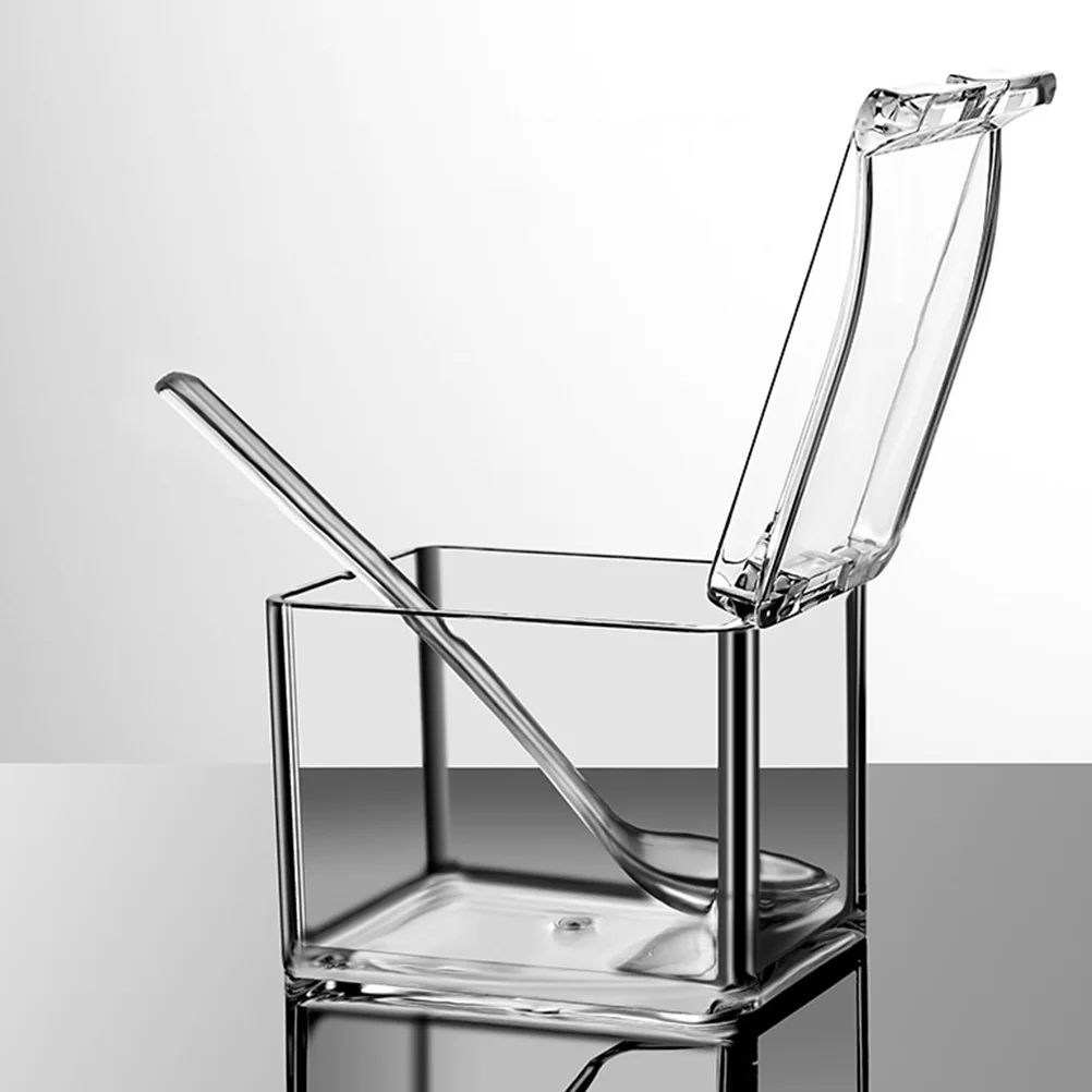 

Acrylic Spice Jar Set Clear Large Capacity Seasoning Box Tray for Salt Sugar Kitchen Supplies Moisture Proof Storage Container