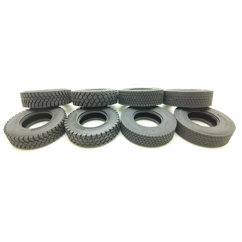 2pcs High Quality Rubber Tires Model for 1/14 Tamiya RC Truck Trailer Tipper Scania 770S MAN Benz Actros 3363 Volvo Car Parts