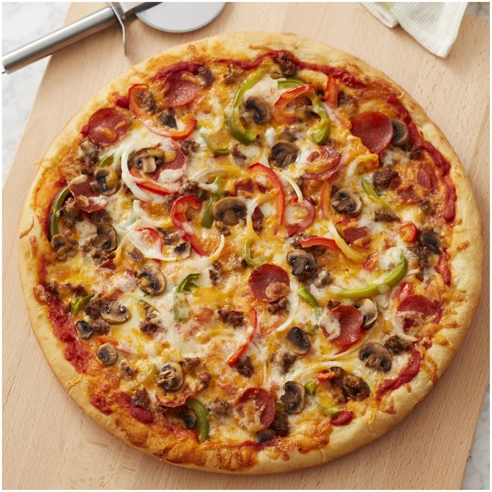 غير عصا 16 بوصة بيتزا عموم الوزن الثقيل الصلب دائم فرن آمنة طبق الخبز مقاومة للخدش صينية بيتزا عميقة الحلويات محلية الصنع #6