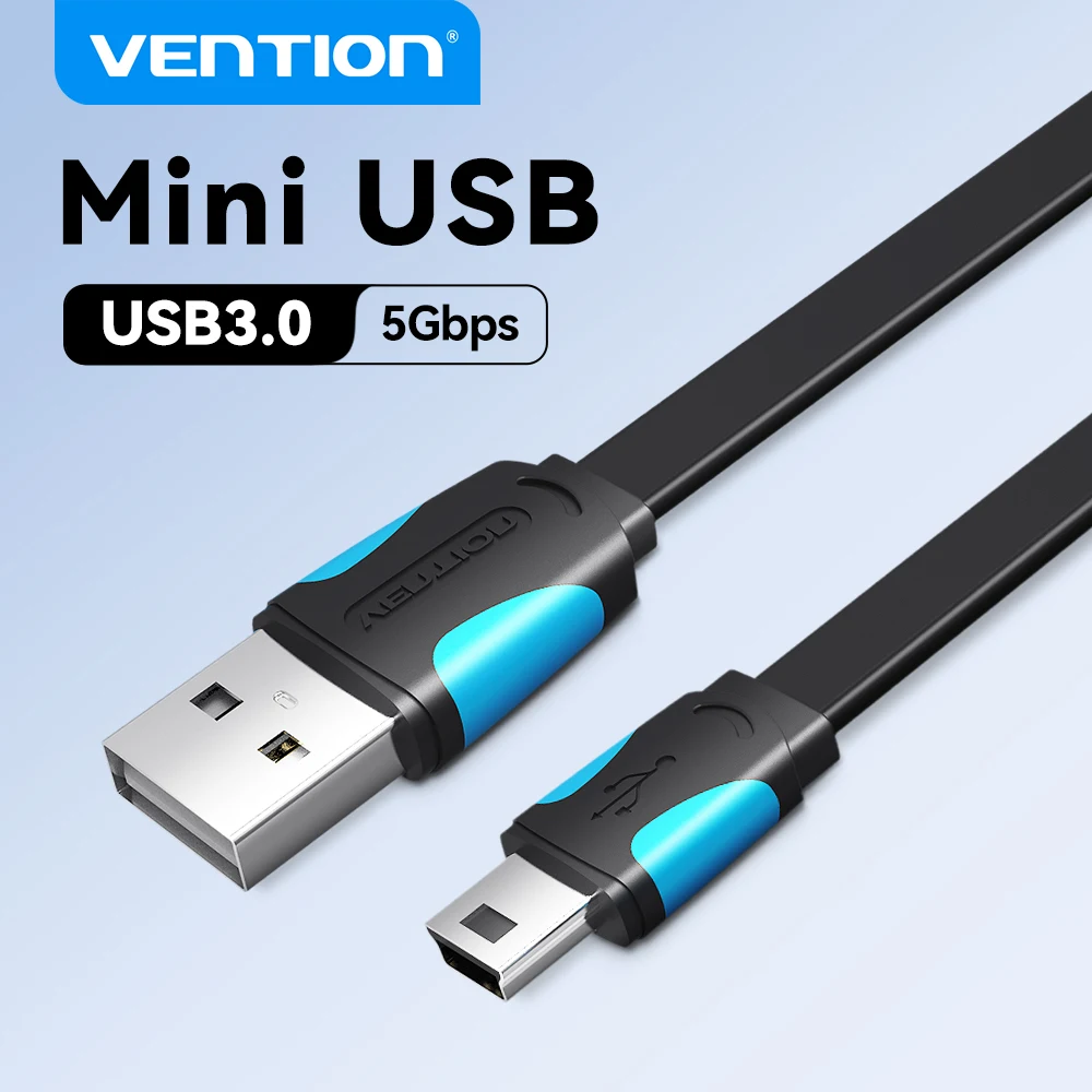 Vention Mini USB Cable 2A Fast Data Charger Cable for MP3 MP4 Player Car DVR GPS Digital Camera HDD Mini USB 2.0 Cable