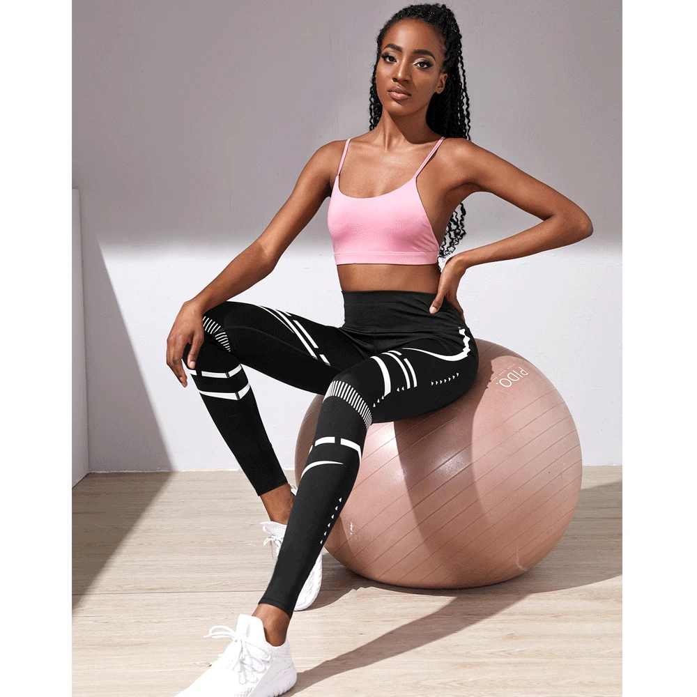 Leggings stampati in 3D Pantaloni da fitness da donna Push Up Collant da corsa Leggins da allenamento Pantaloni da yoga slim Abbigliamento da