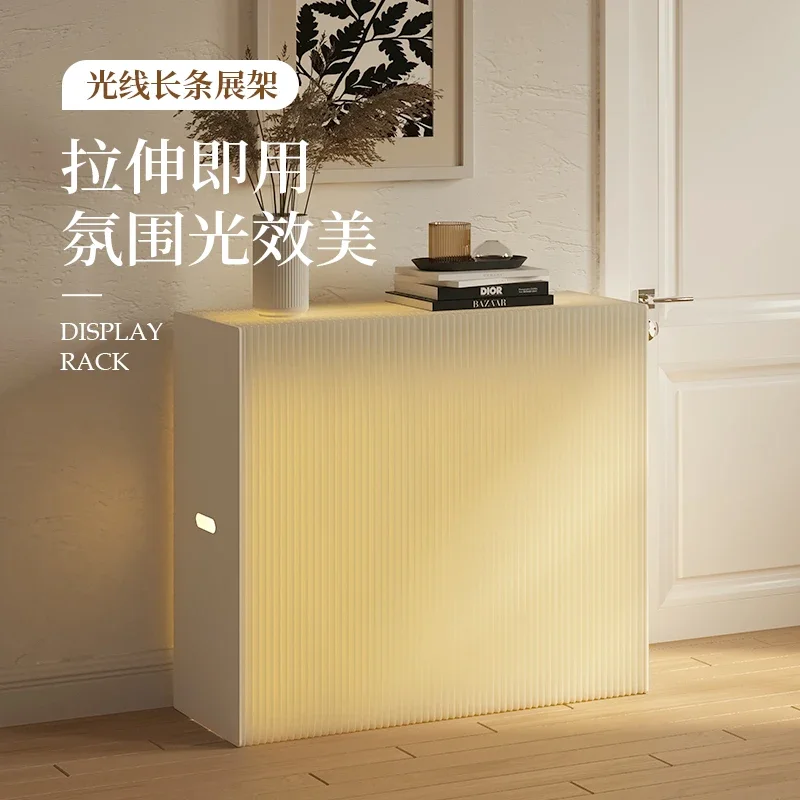 

Display cabinet Commercial shelf Cosmetics display rack Load-bearing foldable display luminous shelf