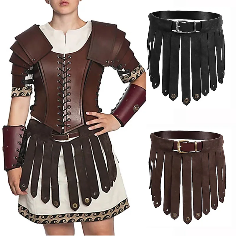 fantasia-de-armadura-medieval-viking-saia-de-gladiador-em-couro-pu-com-cinto-de-franjas-acessorio-para-festa-de-halloween-para-homens-e-mulheres