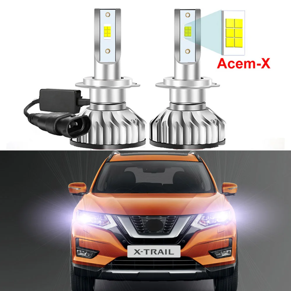 

2Pcs Car LED Headlight Bulbs For Nissan X-Trail XTrail X Trail T32 2014-2020 High Low Beam(Only fit original is halogen)