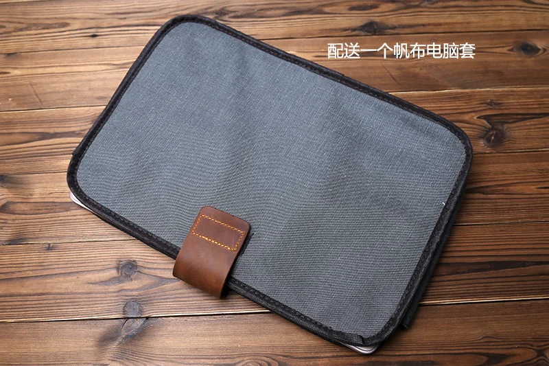 Retro Herren Leder Handtasche Oberschicht Rindsleder Aktentasche Große Kapazität Reisetasche Crazy Horse Leder Laptop Umhängetasche NZPJ – Detail 14