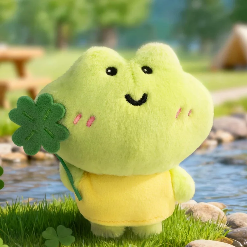 

Plus Banggri Frog Plush Pendant Lucky Four Leaf Clover Classic Series Blind Box Bag Charm Plush Toy Gift For Friends mystery gi