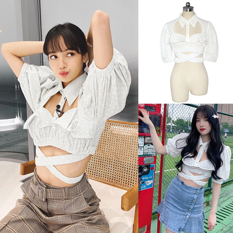 

Lisa Kpop Dance Costume Jazz Dance Performance Outfit Stage Jazz Performance Cotton Women's Group Costume